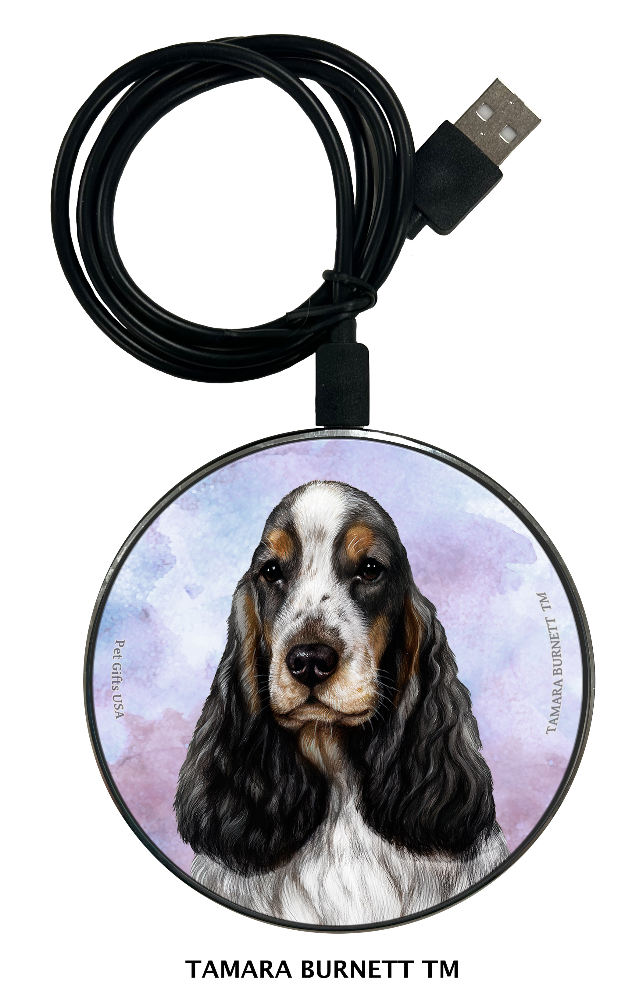 English Cocker Spaniel Tri-Color - Zoomies Phone Charger image